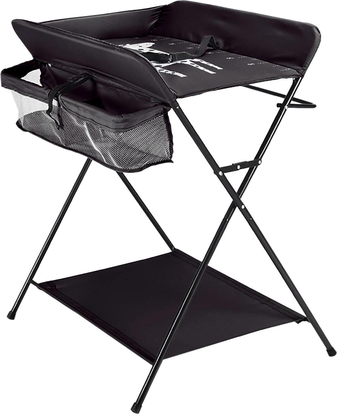 StarTech Baby Wickeltisch mit Badewanne - Mobile Wickelstation - Klappbar - Mit Rollen - Sicherheitsgurt - Stauraum - 80×63×96 cm - Belastbar bis 15 kg - Schwarz 1005009861683916_12000050401162508
