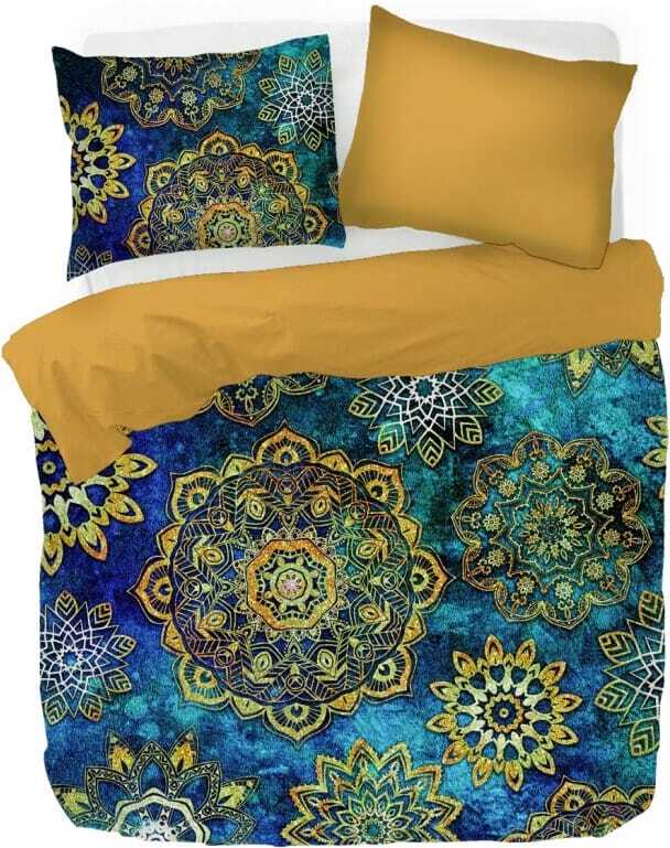 Kayori Satin-Bettwäsche-Garnitur Myoho Farbe Blau Größe 135x200+80x80