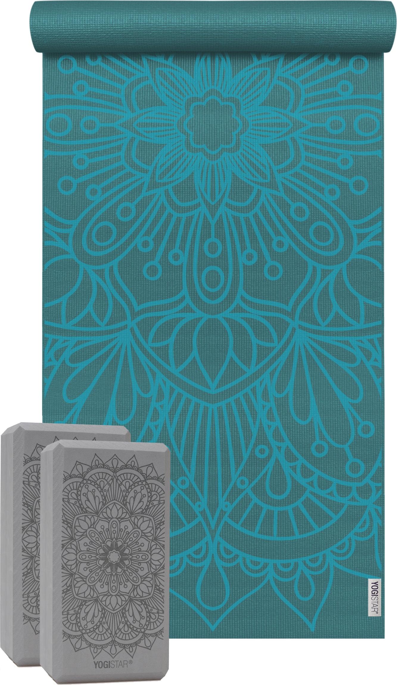 Yogistar Yoga-Set Starter Edition - lotus mandala (Yogamatte + 2 Yogablöcke) 124588