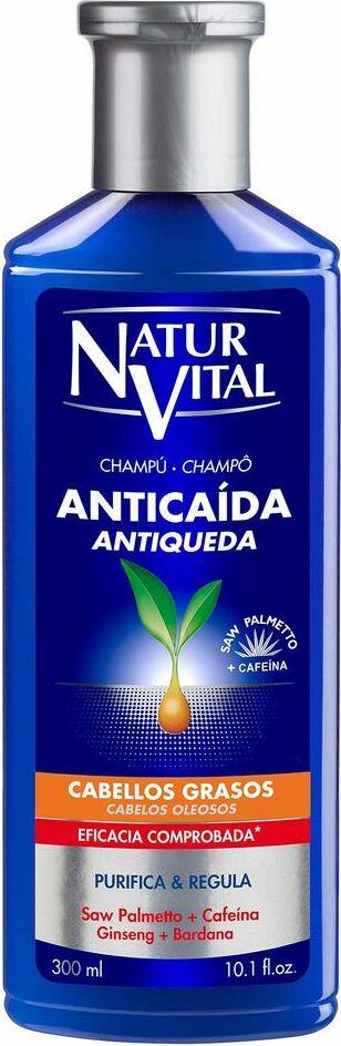 NaturVital Šampón proti vypadávaniu vlasov pre ľahko sa mastiace vlasy, 300 ml