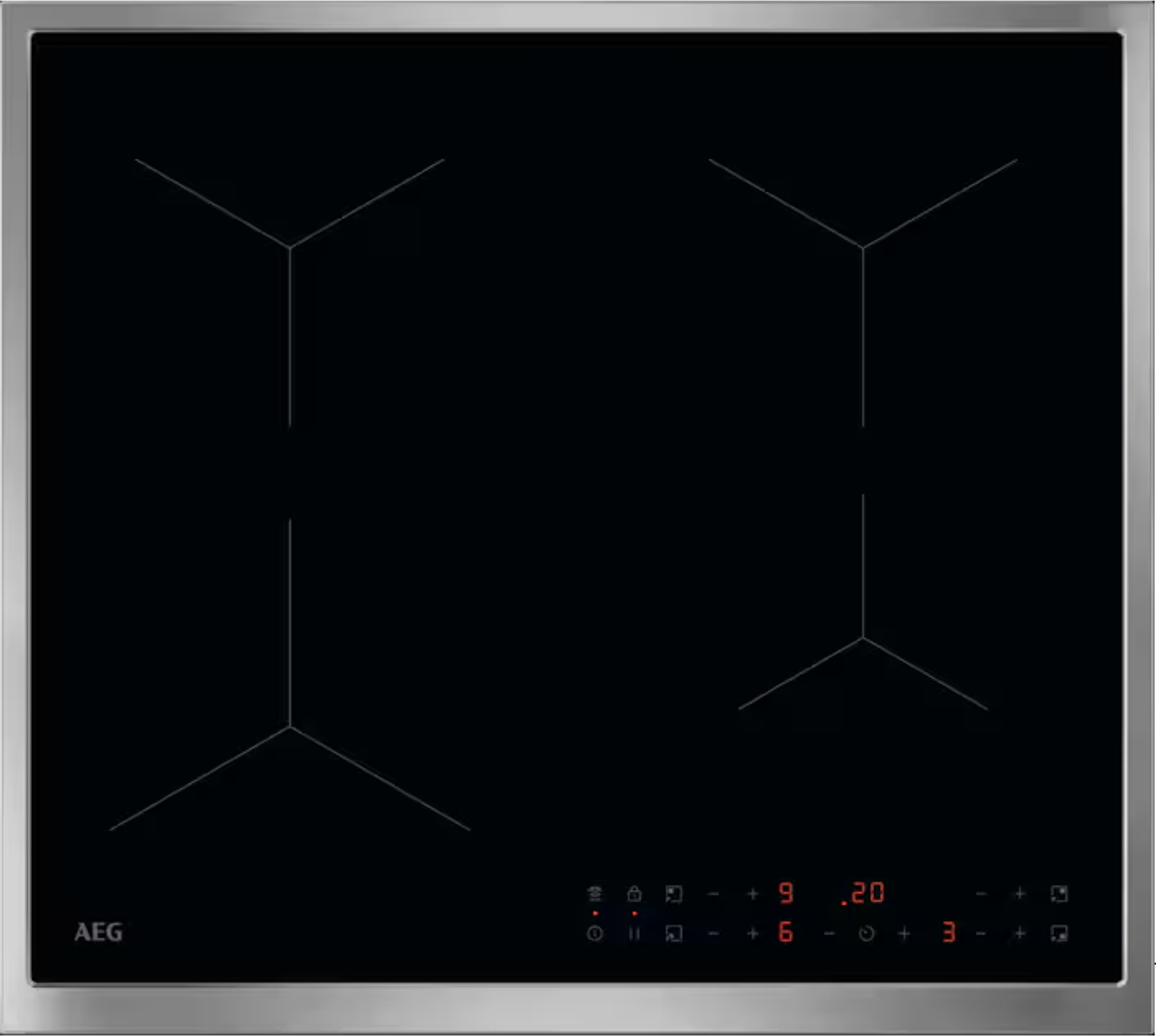 AEG OIN64A00XB, Čierna, Vstavaný, 60 cm, Indukčná varná doska so zónami, 4 zone(s), 4 zone(s)