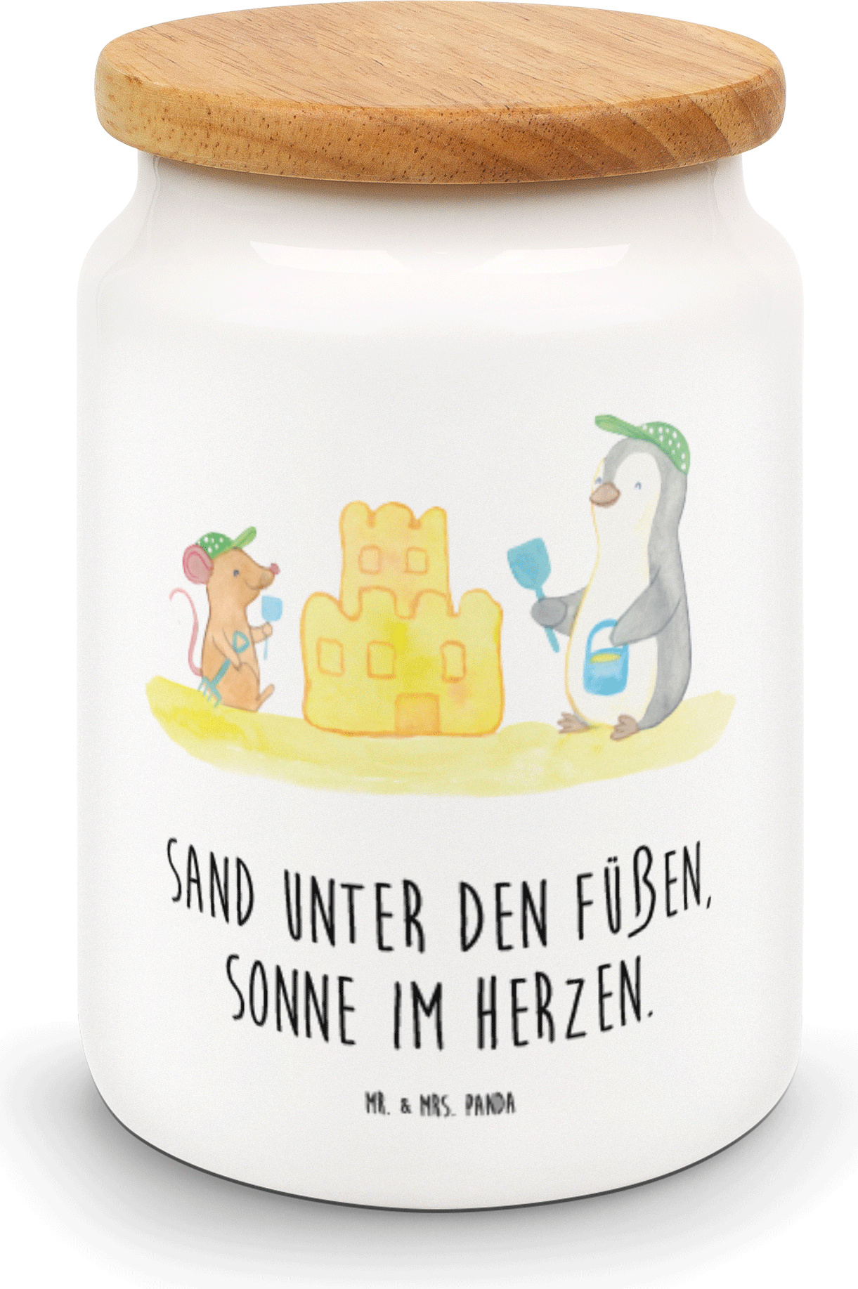 Mr. & Mrs. Panda Dose Sommer Meer Strand - Weiß - Geschenk, behälter, Sommerferien, Küste, Abschiedsgeschenk, Geschenke, Urlaub Am, Strandurlaub, Kaffeedose, müslidose PD-1681003-STANDARD