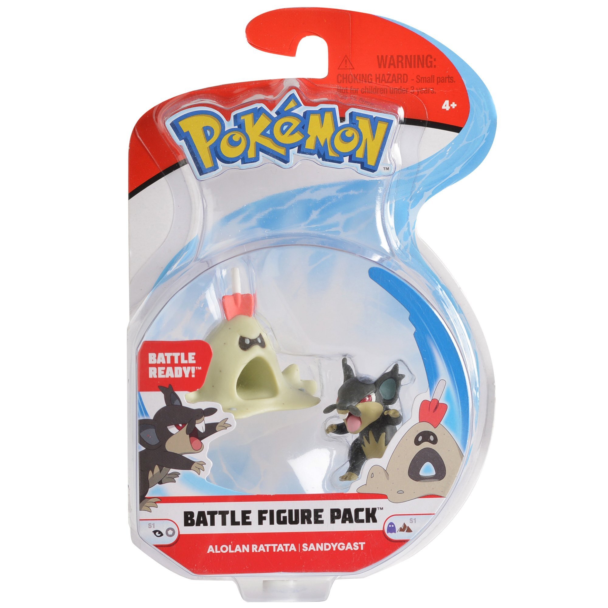 Wicked Cool Toys Pokemon KAMPFFIGURENPAKET Alolan RATTATA + SANDYGAST 95003