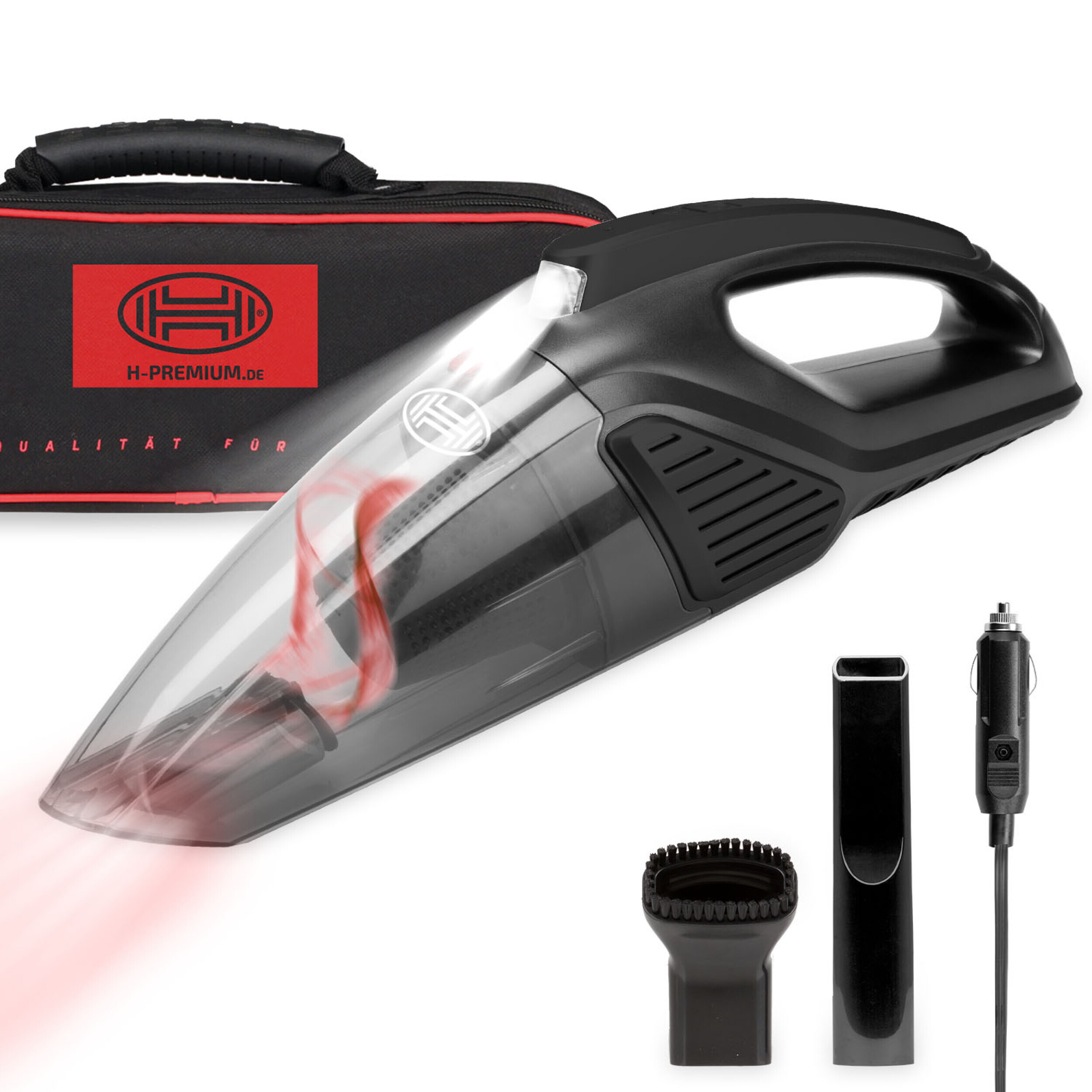 Vysávač do auta HEYNER® Premium 12V kompaktný kempingový vysávač s vysokým sacím výkonom