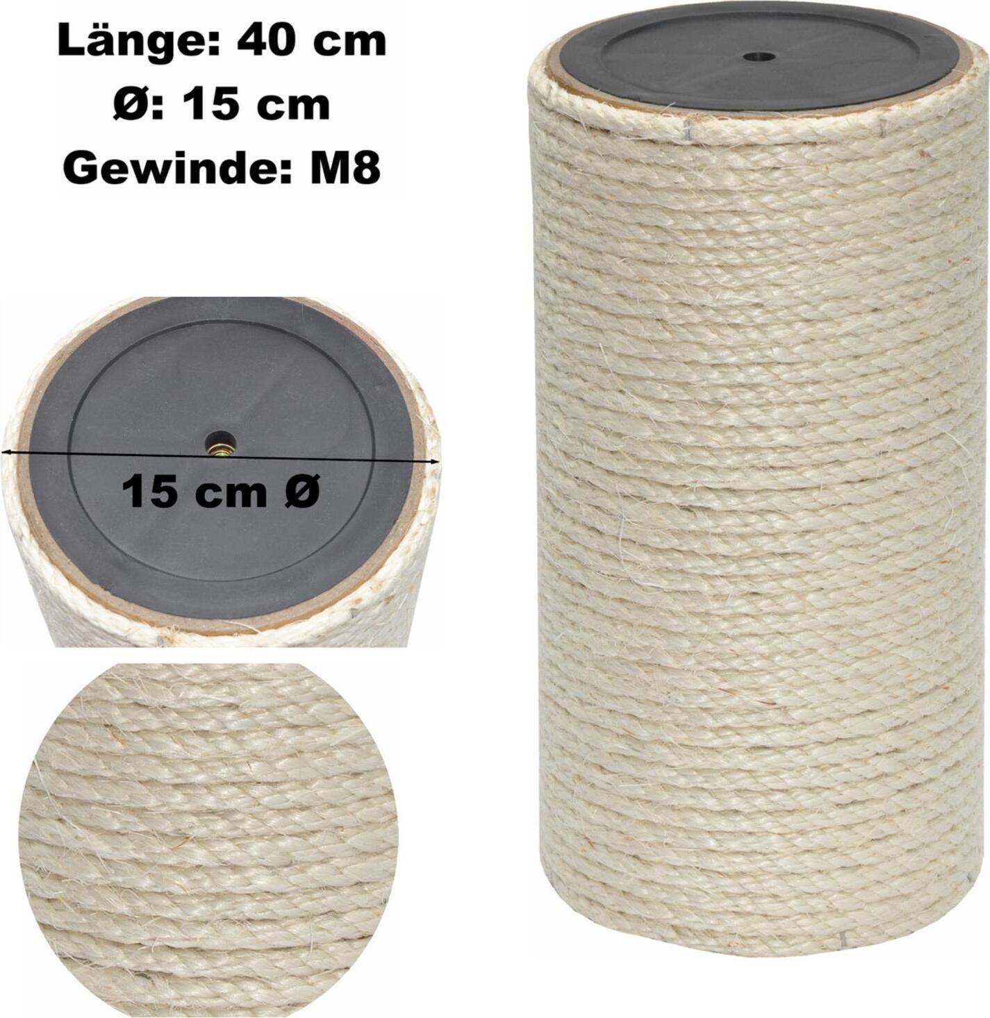 nanook Katzen Kratzstamm Sisalstamm 15 cm Ø - Sisal - Länge 40 cm