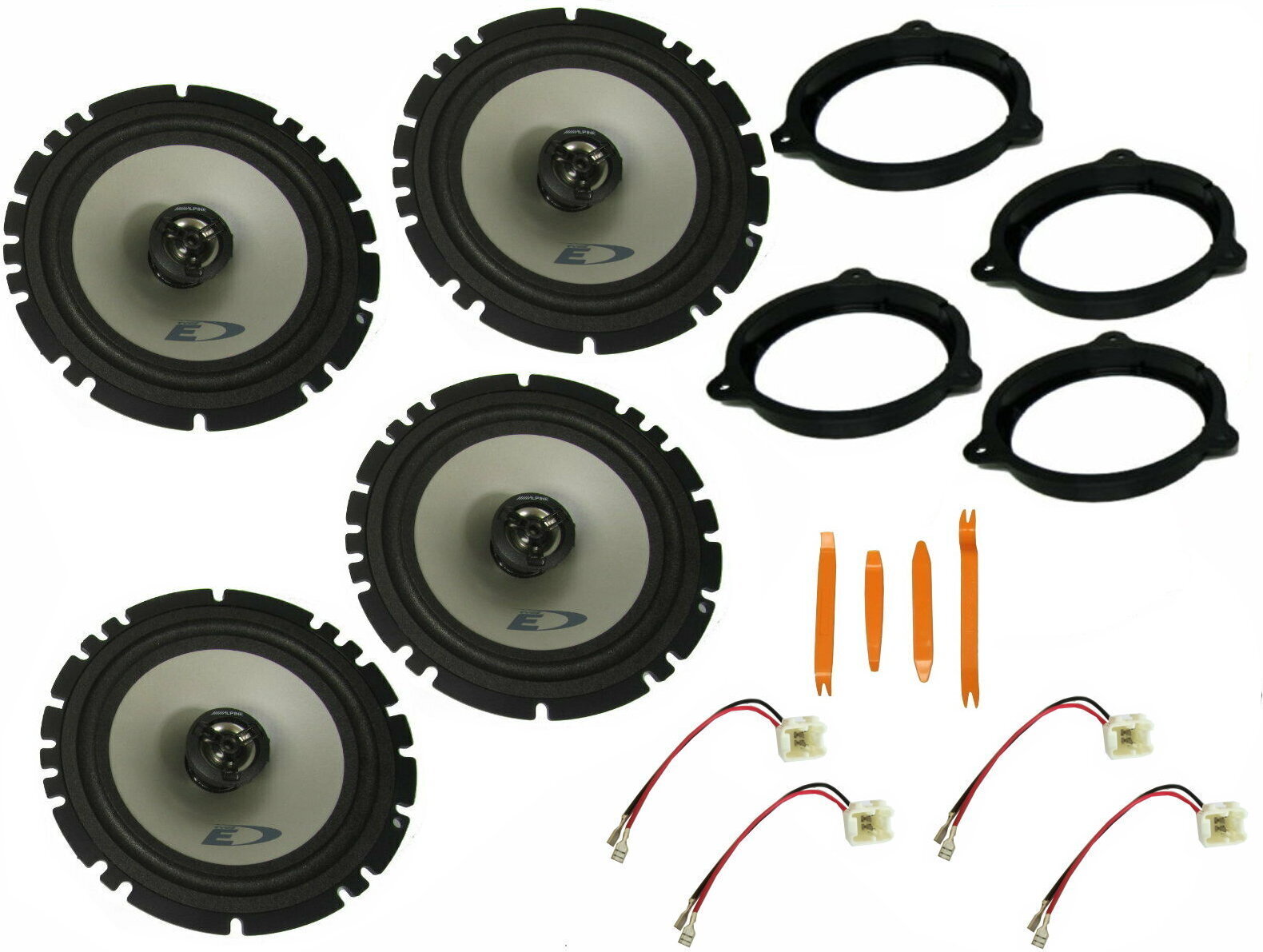 DSX Alpine Boxen Set für Dacia Lodgy Stepway Bj 14-22 Tür vorn hinten Bügel 240 Watt alpinestepwayvohib