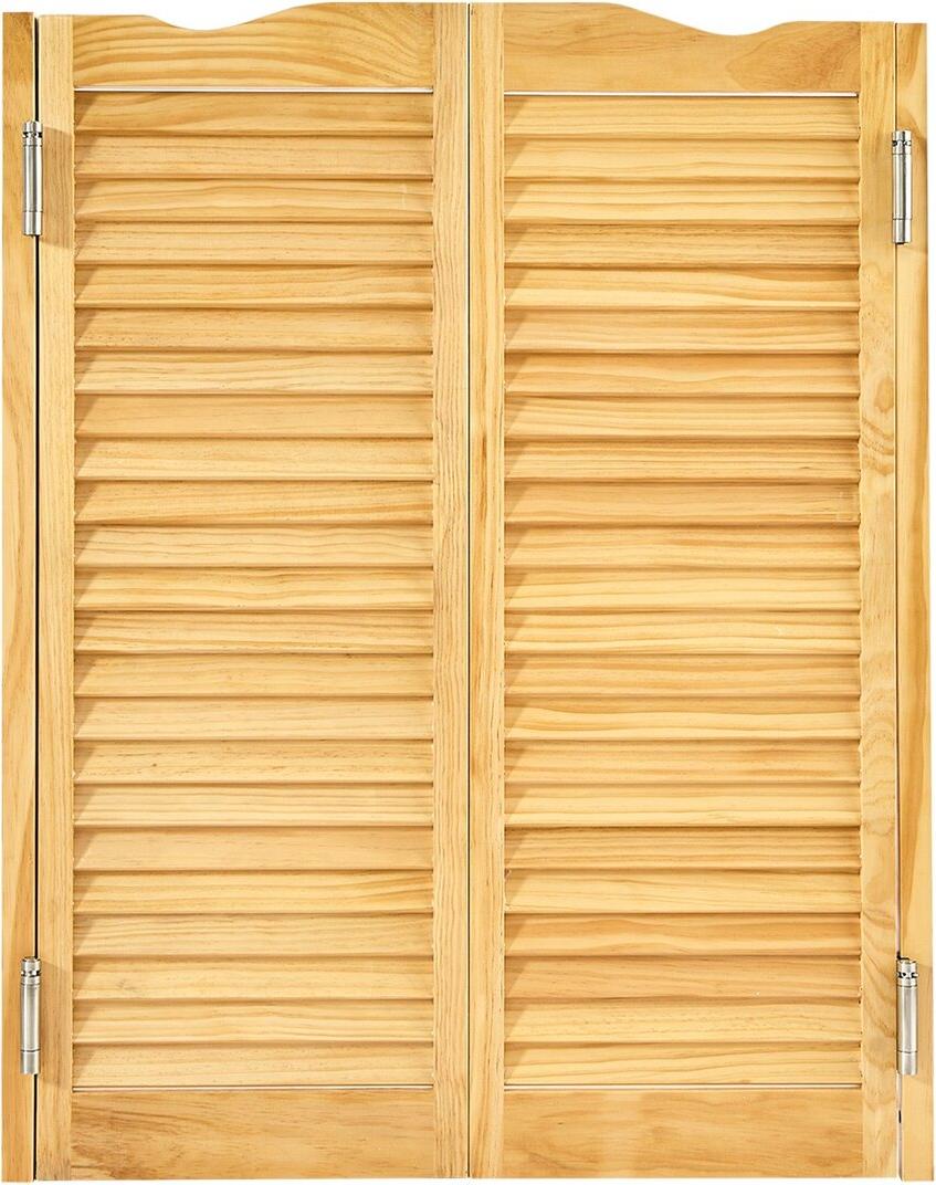 VEVOR Swinging Cafe Doors 81.3x106.7 cm Arched Top Pine Wood with Hinges Log