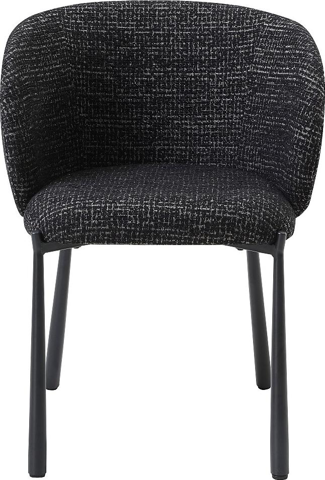 Vente-unique Set aus 2 Stühlen aus Tweedstoff und Metall – Schwarz – SIJOLA