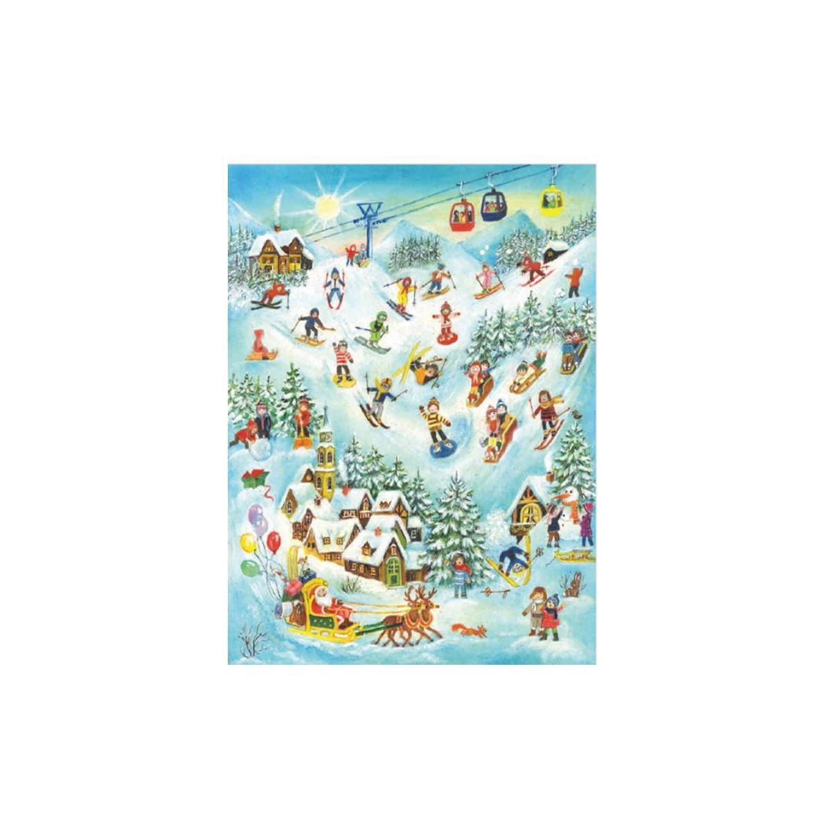 Richard Sellmer Verlag Adventkalender Skipiste 70114 35x26,5cm