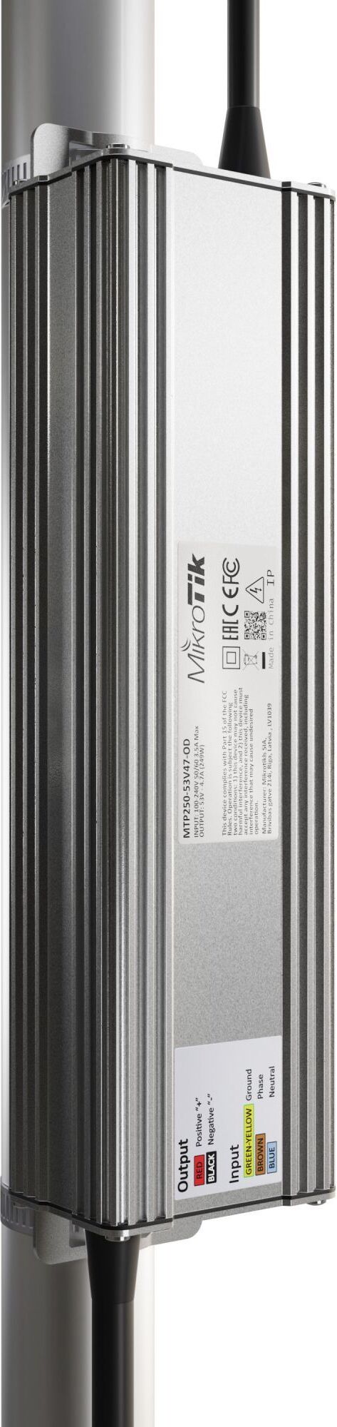 Mikrotik MTP250-53V47-OD, Netzvermittlung, Draußen, 100-240 V, 50/60 Hz, 250 W, 53 V