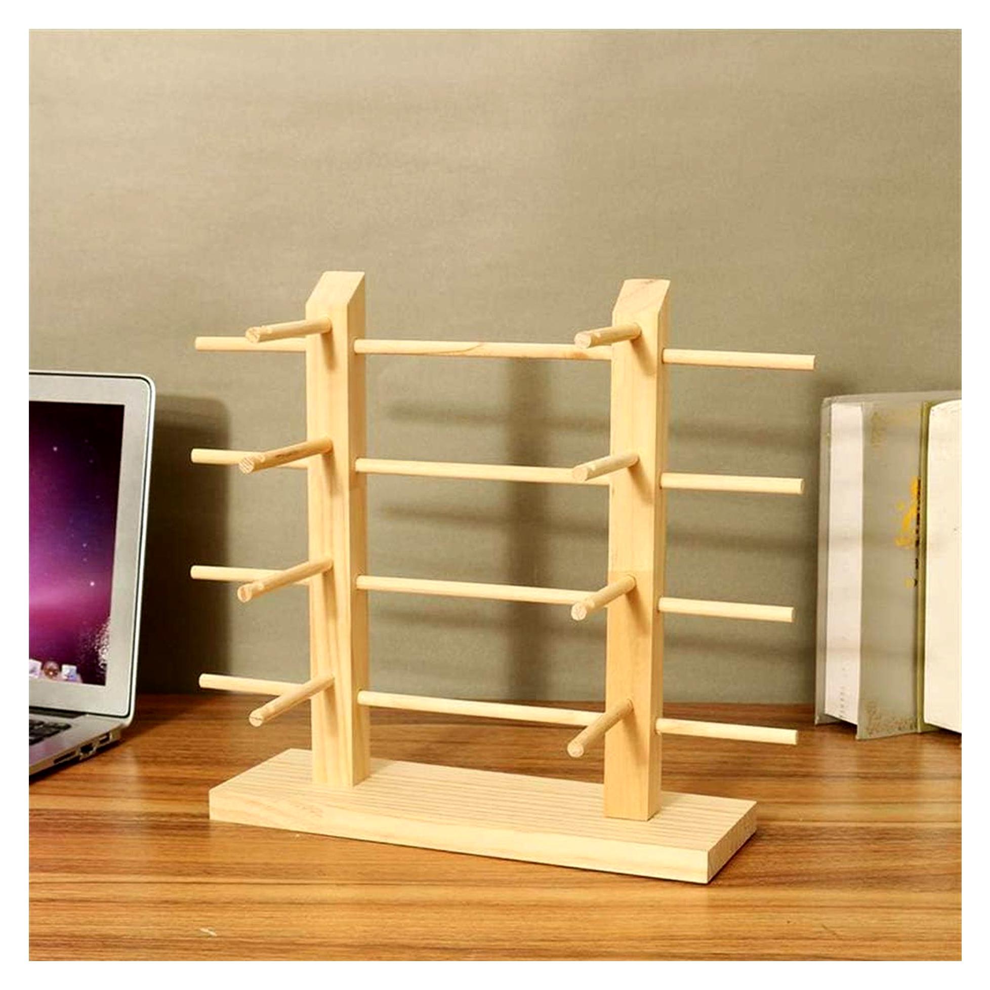 Markenlos Brillenständer für 8 Brillen aus Holz, geeignet für Sonnenbrillen, Myopiebrillen und Lesebrillen