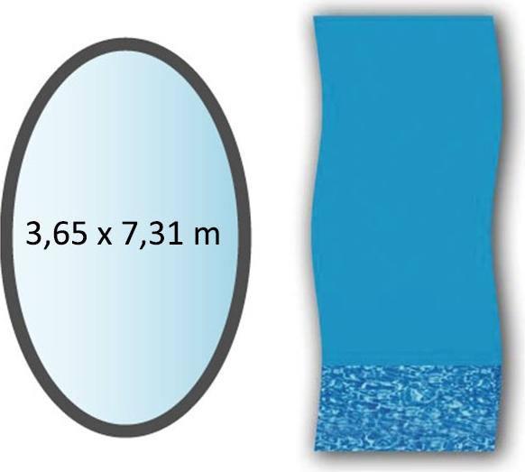 Ovaler wirbelliner 3,65 x 7,31 m für oberirdische pools - Swimline li1224sb