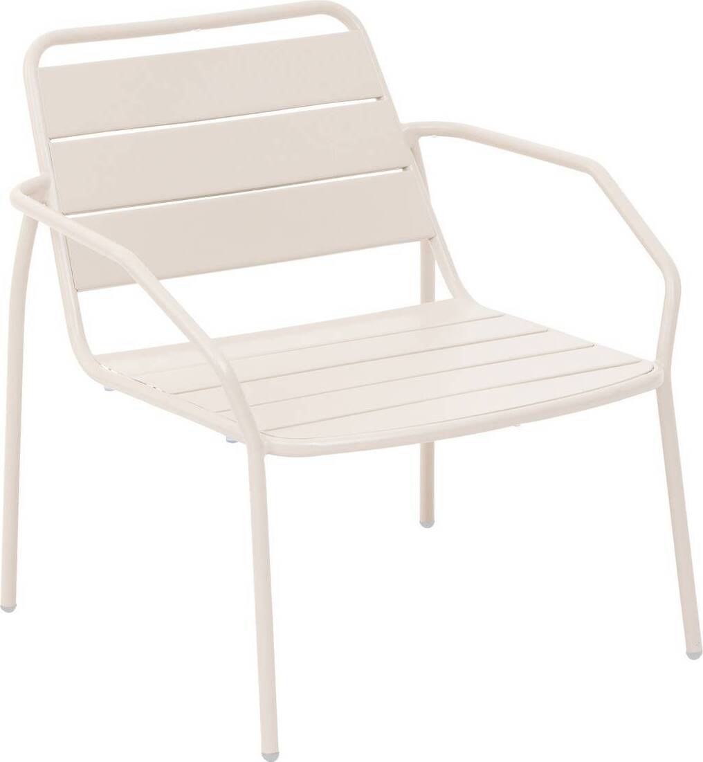 HESPERIDE Sessel für Gartengarnitur PHUKET Lehmfarben - Epoxidbeschichteter Stahl - Hespéride
