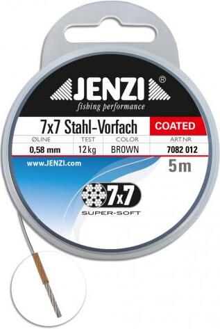 Jenzi Stahlvorfach 7x7 Coated 12kg 5m