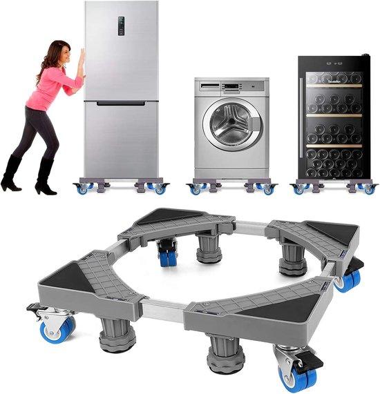 OEM Geluids- und Schwingungsdämpfer für Waschmaschine und Kühlschrank (41,5cm-65cm), mit 4 Rollen und 8 Füßen, Lärmdämpfer für Trockner 2026