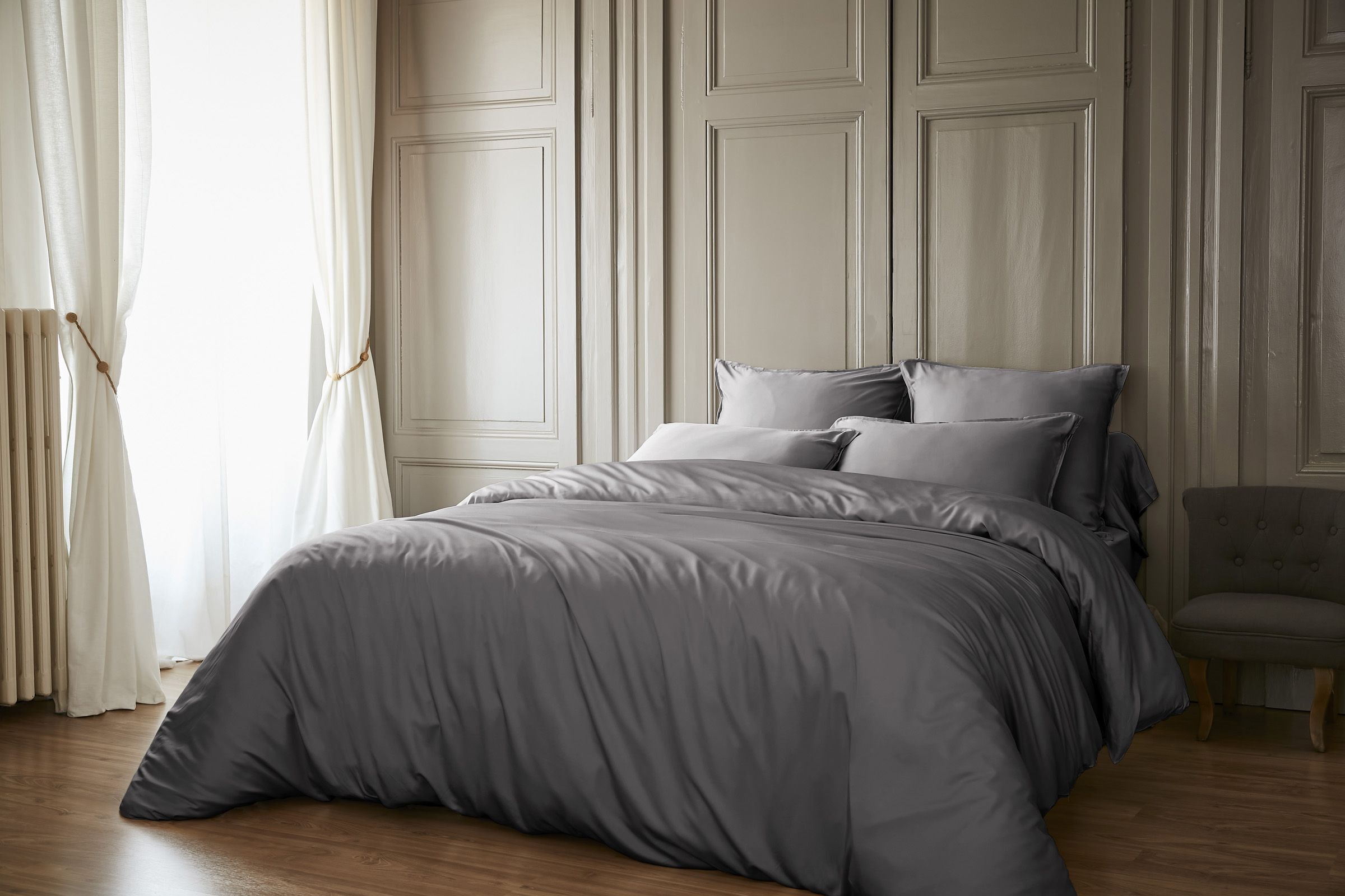 L'effet papillon Bettbezug 260 x 240 cm SALOMÉ Granit