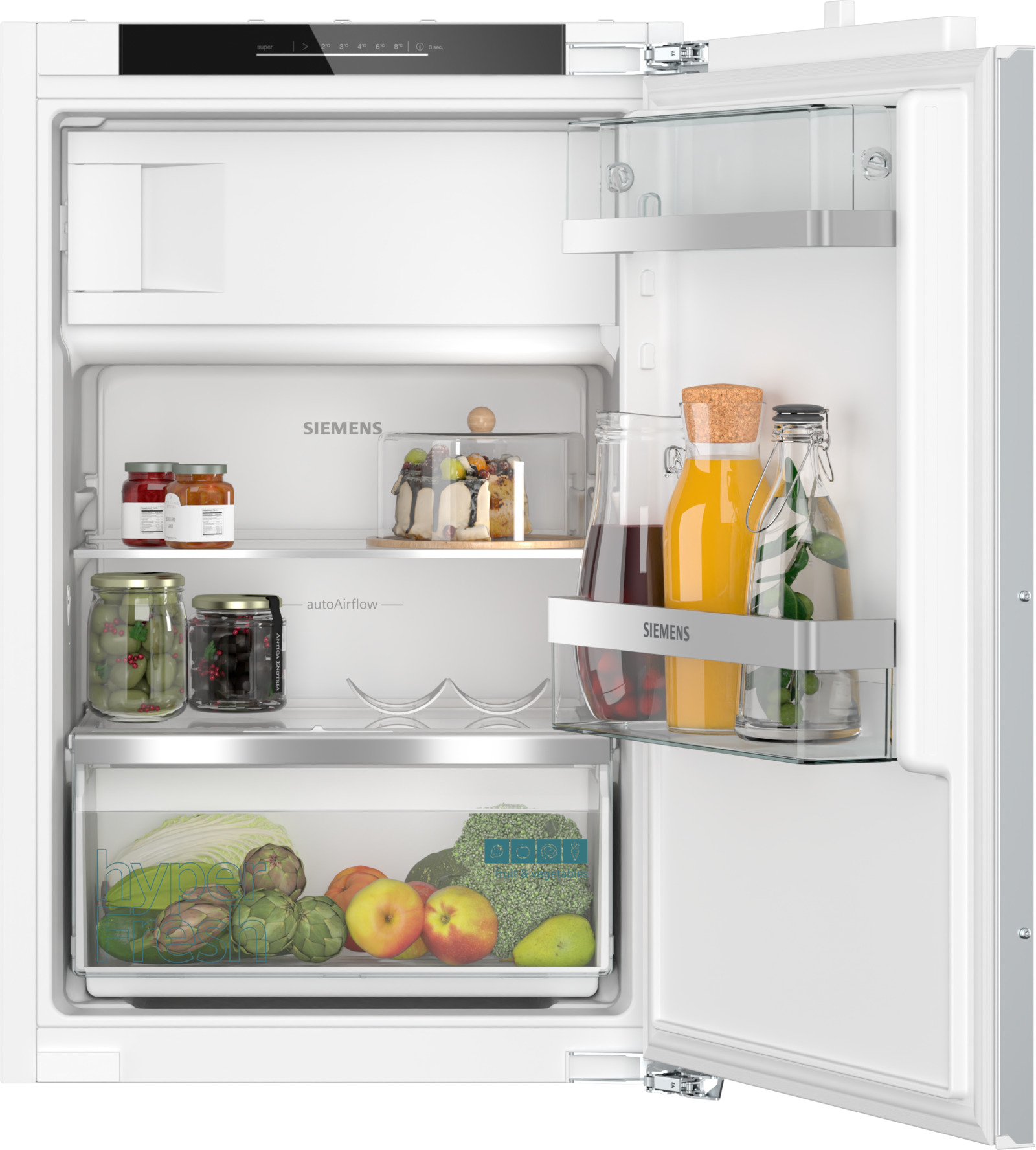 Siemens iQ100, Einbau-Kühlschrank mit Gefrierfach, 122.5 x 56 cm
