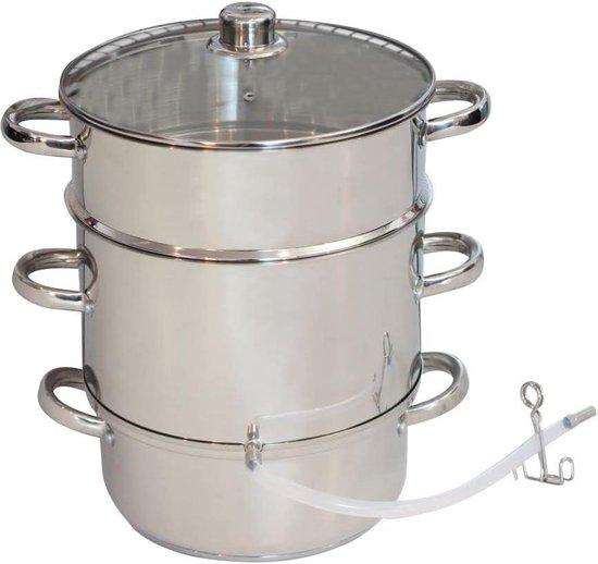 OEM Frische Obst- und Gemüse-Juicer mit allen Heizquellen - Edelstahl-Glas-Silber - 26 cm 2026