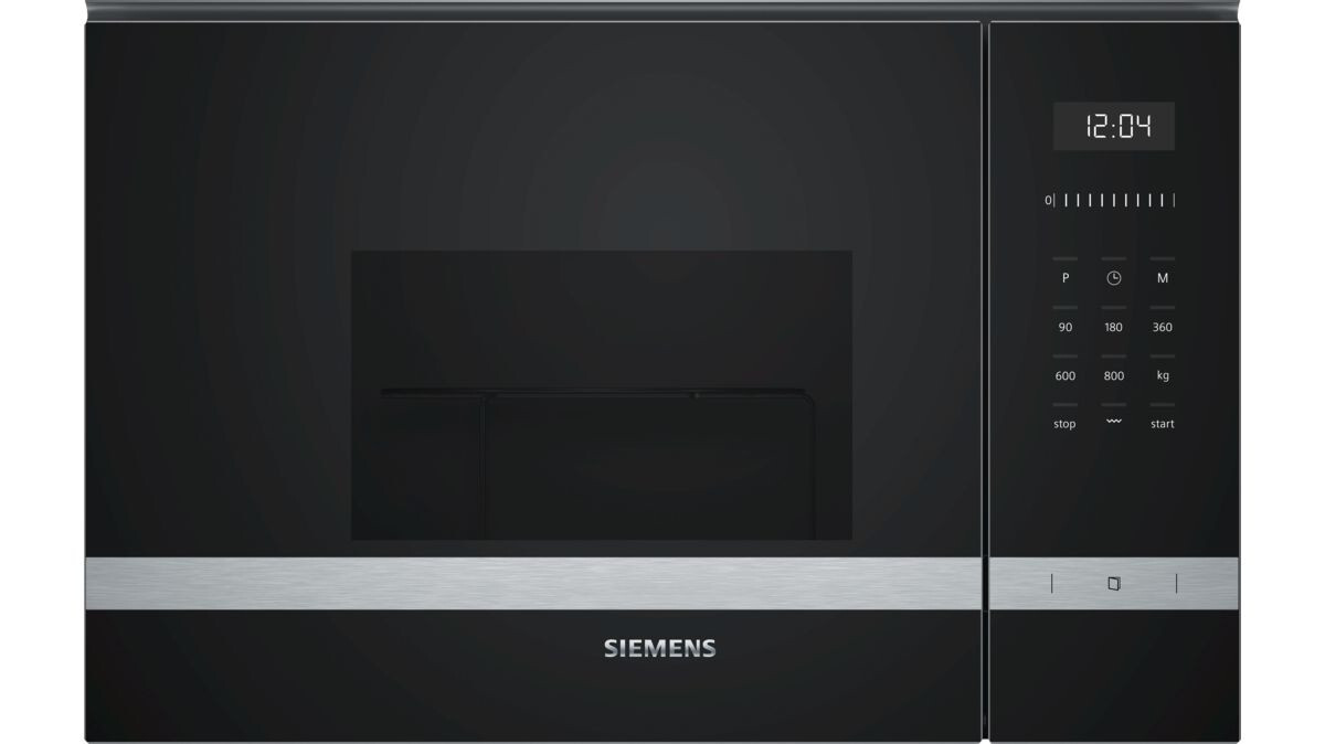 Siemens iQ500 BE525LMS0 Einbau-Mikrowelle Kombi-Mikrowelle 20 L 800 W Schwarz, Edelstahl