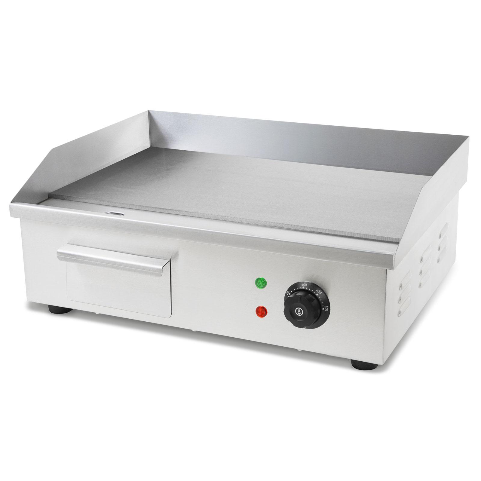 VERTES grilovacia doska grilovacia doska plancha gril elektrický 3000W nerezová oceľ plochá grilovacia plocha 55x35cm, termostat, teplota 50-300°C