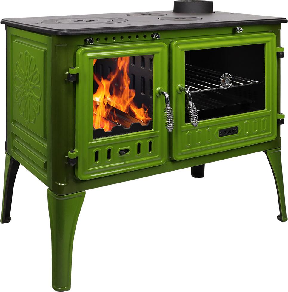 365® Küchenherd Cook Lite grün emailliert 8,5 kW Gusseisen A+