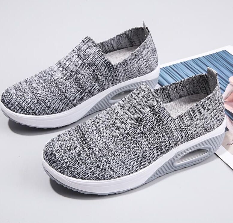 TUINANLE Laides Atmungsaktive Loafers Lässiger Sport-Sneaker, 38, Elfenbein