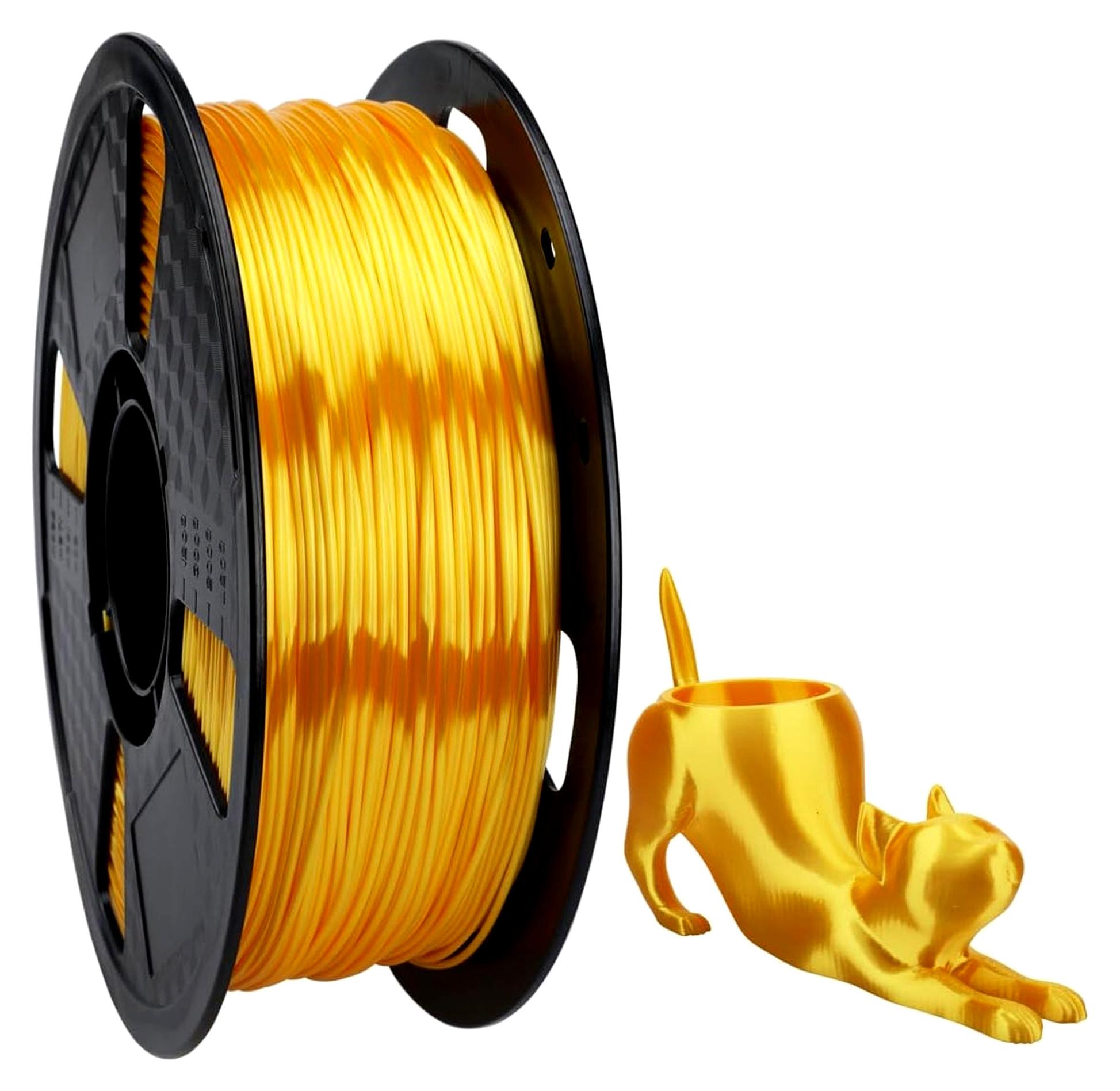 Markenlos TPU Filament Seide Gold 1,75 mm 1kg 3D Druckmaterial FDM flexibles TPU Seiden Filament für 3D-Drucker