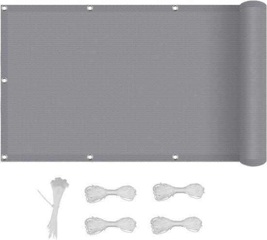 OEM Schattenscheibe - Schattenspiegel für Terrassen - Überdachung - atmungsaktives HDPE-Material - 1,5 x 6,5 m - Grau 2026
