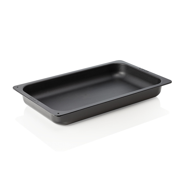 APS 11954 Bac à Couverts GN 1/1 – 4 Compartiments Polypropylène Noir 53x32,5x10 Cm, Made In Germany