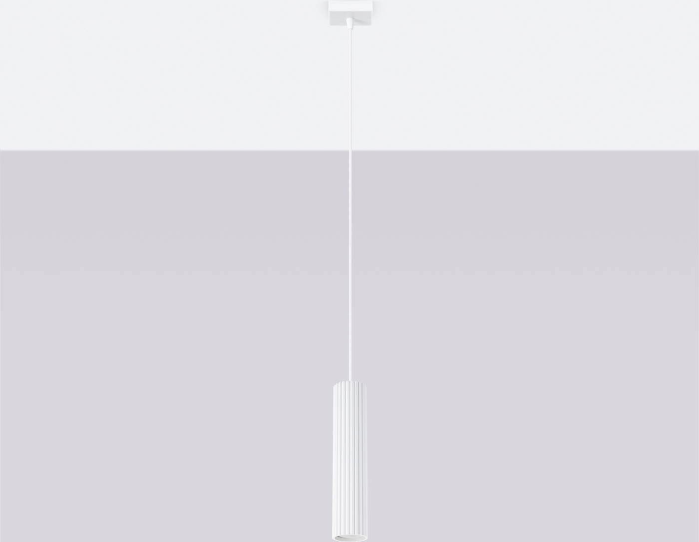 Pendelleuchte KARBON 1 weiß 1xGU10 10W Aluminium 118x8x8cm Sollux Lighting