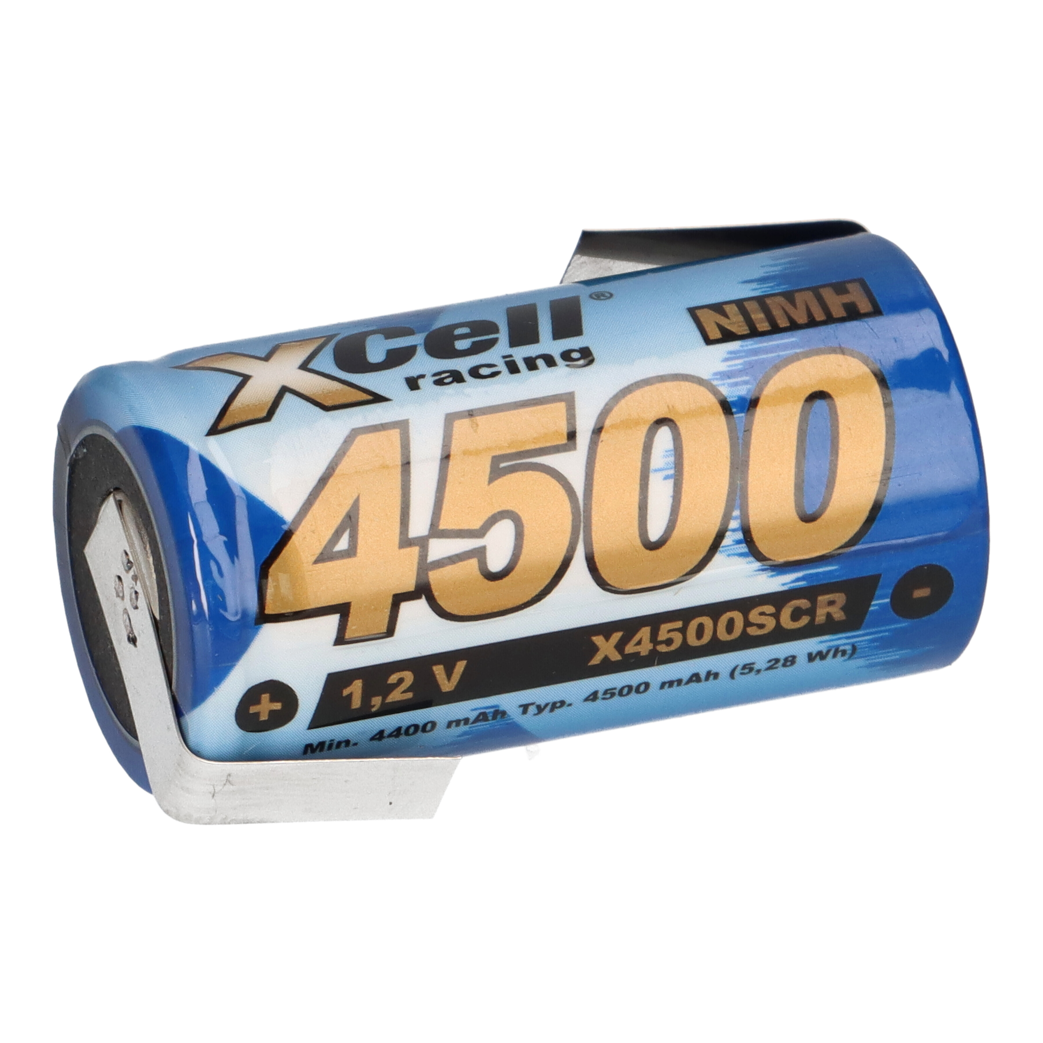 XCell Racing Einzelzelle Ni-MH 4500mAh 1,2V Sub C X4500SCR mit Z- Lötfahne 2081