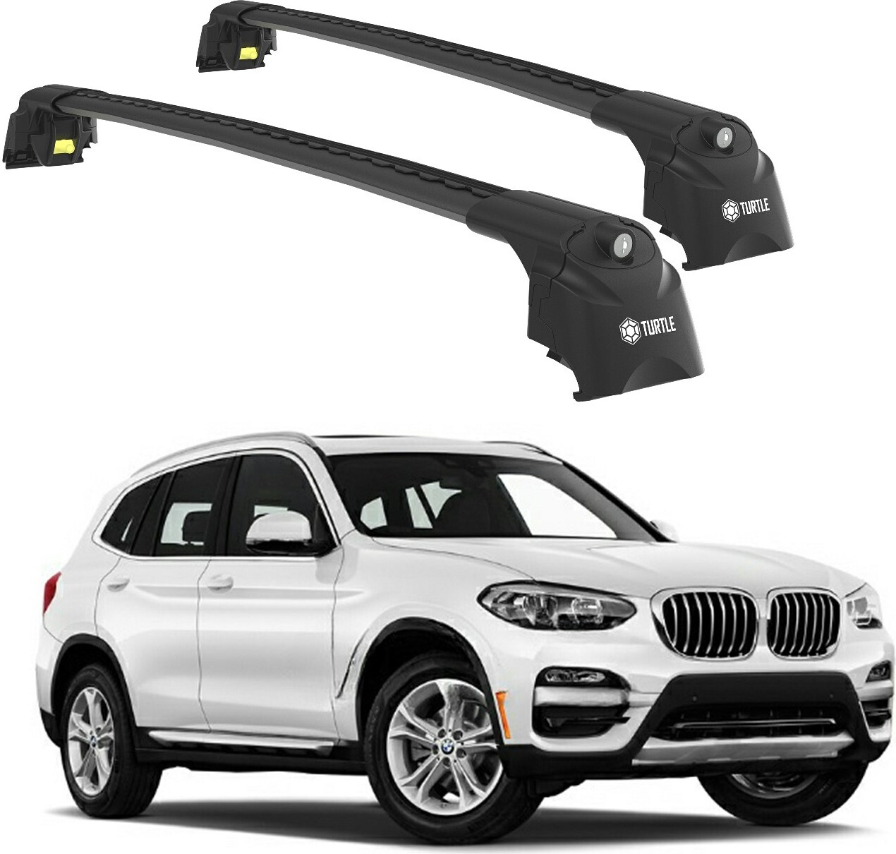 TURTLE BAGAŻNIK DACHOWY AIR-2 , Czarny do BMW X3 G01 2018