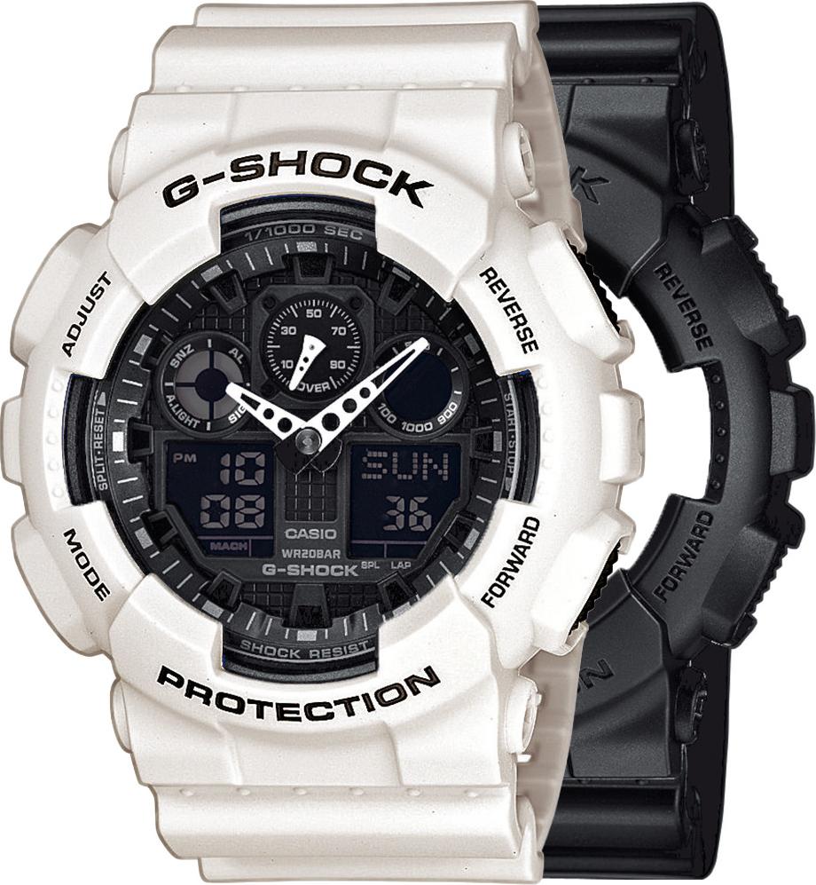 Zegarek Casio G-Shock SET GA-100-1A1ER + BEZEL 10395292 + PASEK 10395227 20BAR