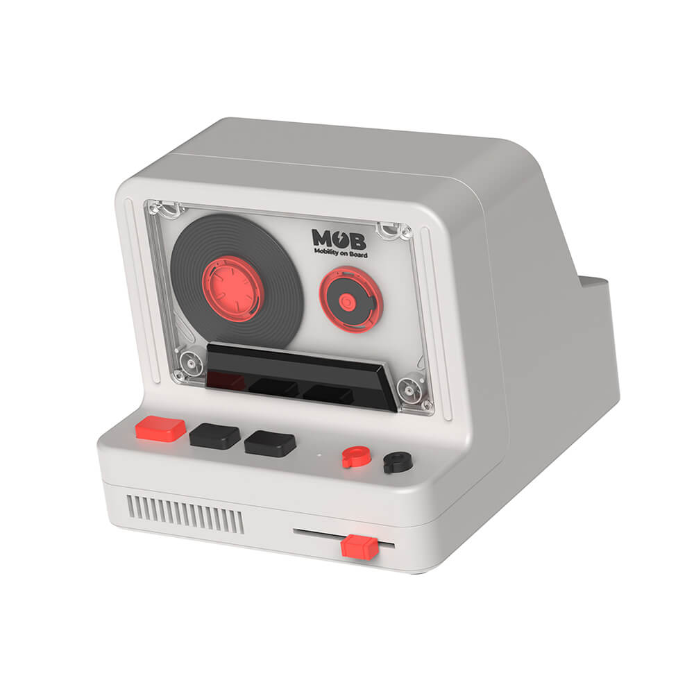 Mobilita na palube, Bluetooth-Lautosprecher RS-80 Retro-Look Polaroid 5W, Grau