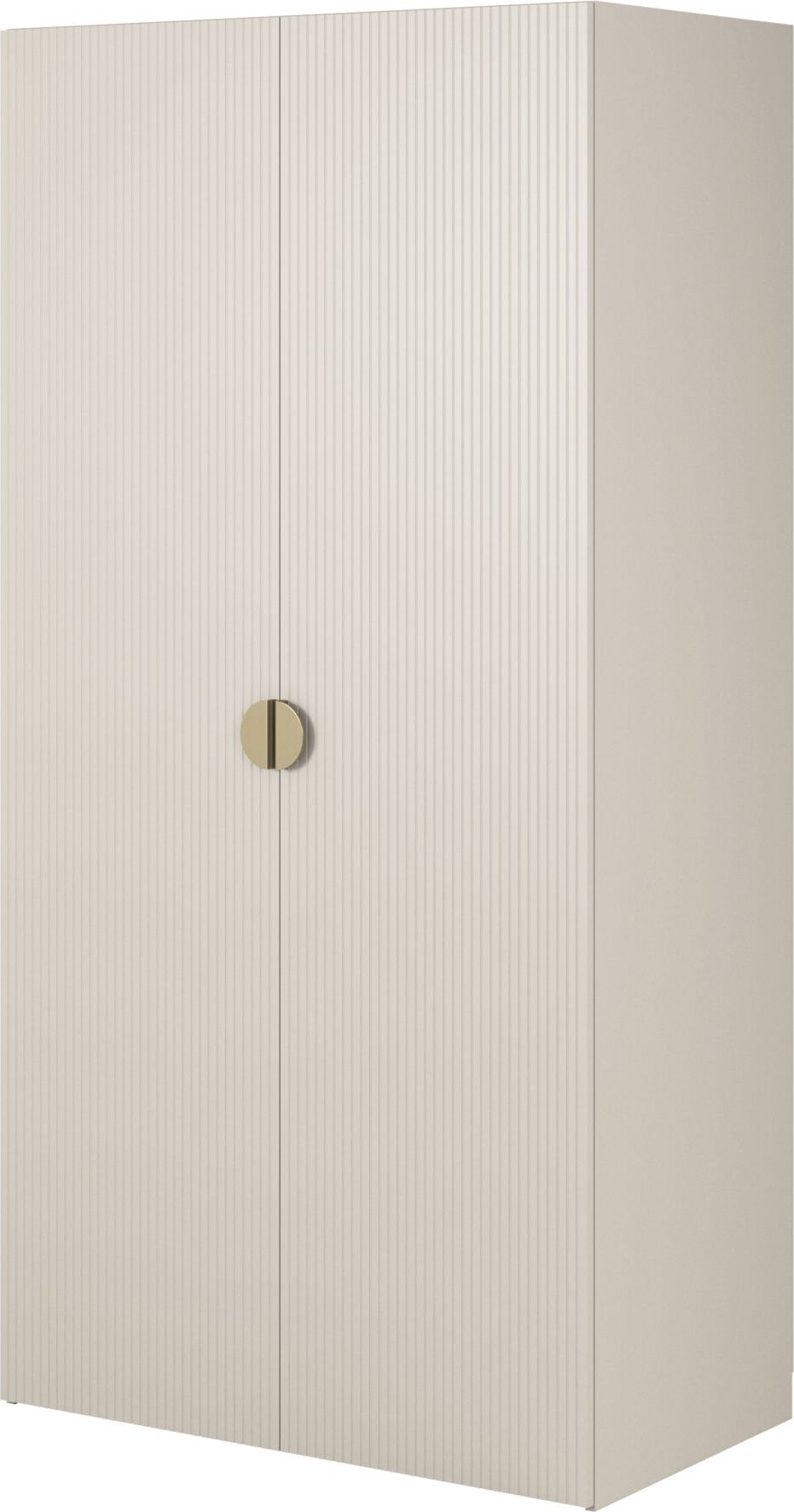 Selsey Moonir - Kleiderschrank 2-türig mit Kleiderstange, 100 cm, greige