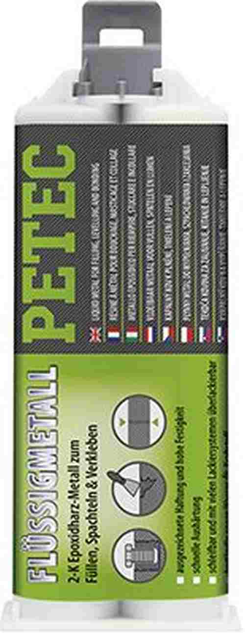 Petec Flüssigmetall Doppelkartusche Metallklebstoff Flüssig-Metall 50ml 97355