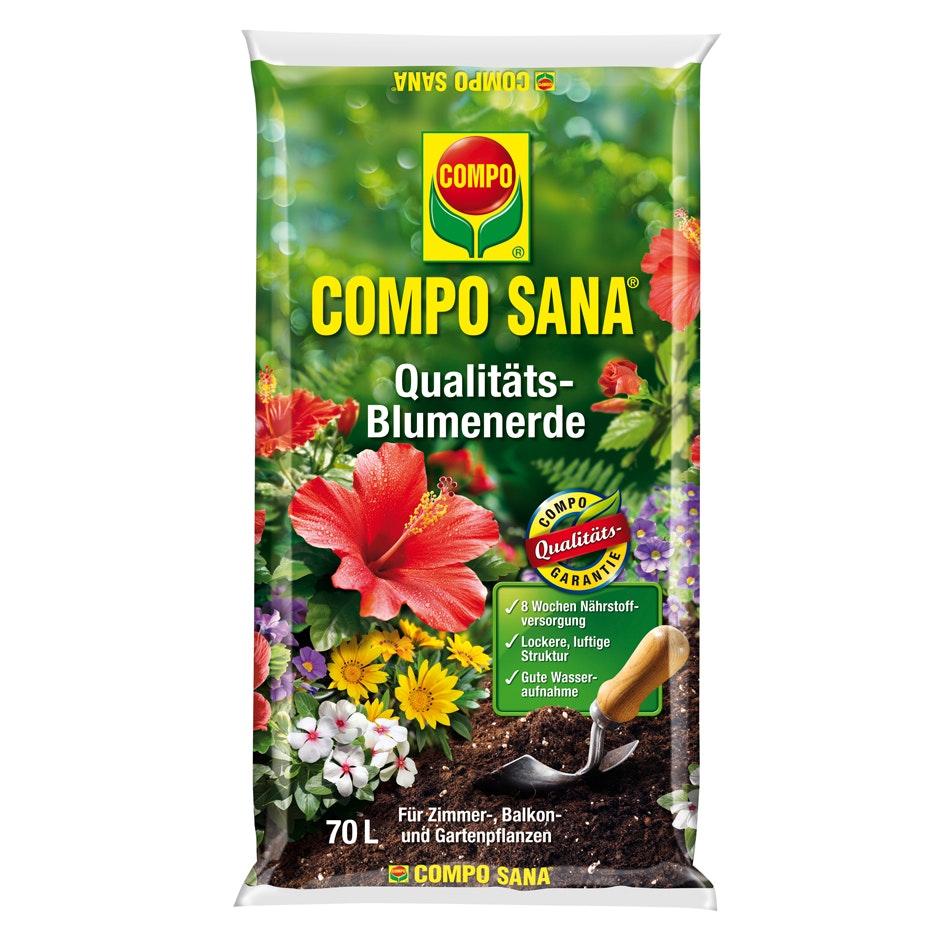 COMPO SANA® Qualitäts-Blumenerde ca 0,22€/1l 50% weniger Gewicht 60 L 