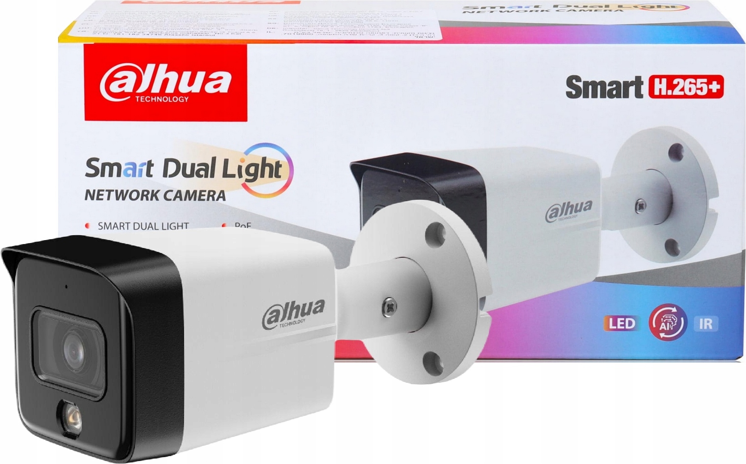 Dahua Ip Kamera 6Mpx Ipc, Smart Dual Light Ir+Led, 2,8Mm, Poe, Ip67