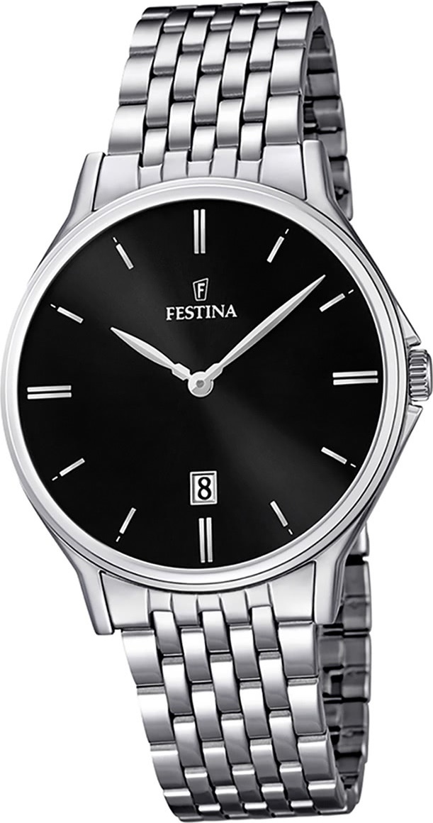 Festina pánske hodinky z nehrdzavejúcej ocele F16744/4 náramkové hodinky Silver Classic D2UF16744/4