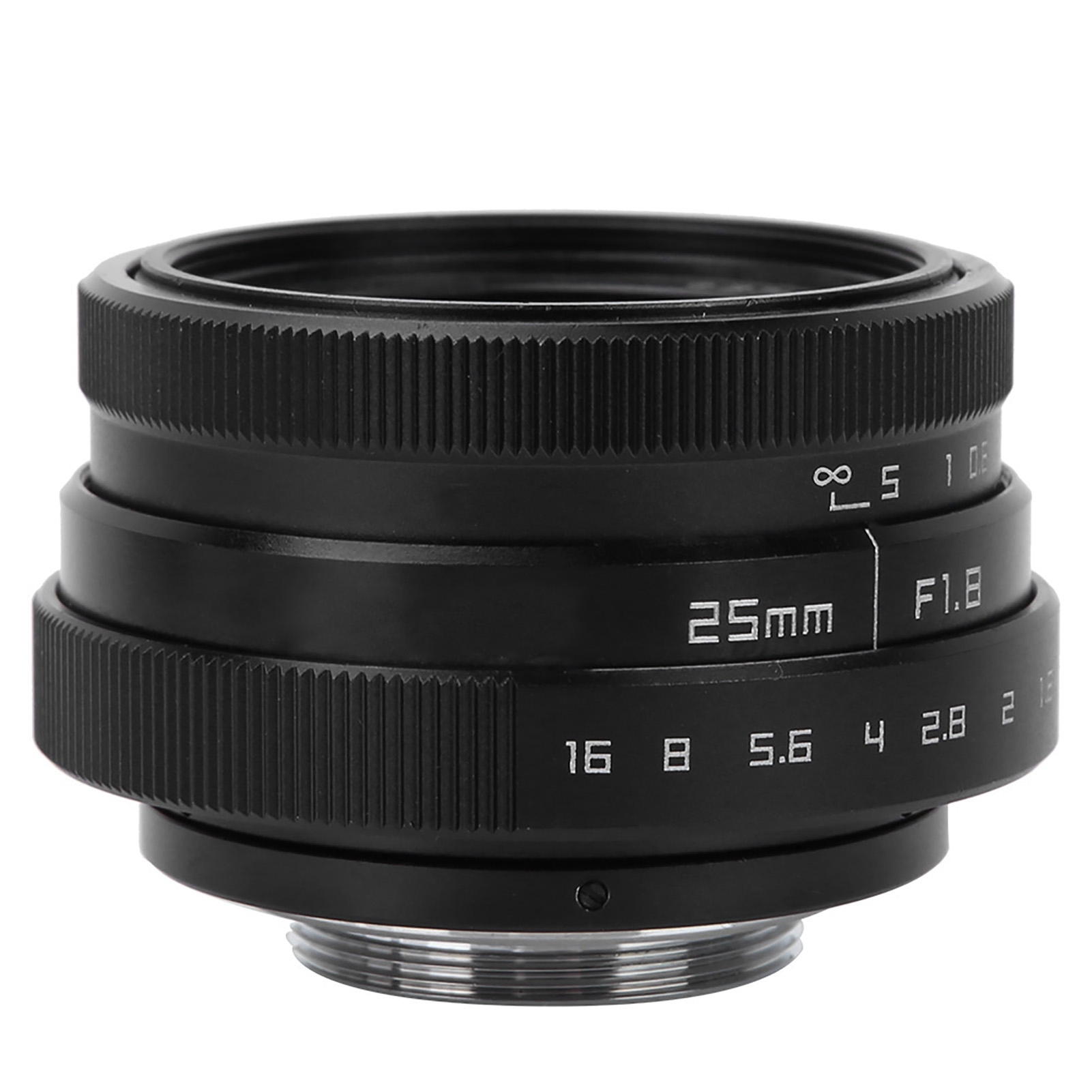 Cocosity Weitwinkelobjektiv,CCTV C Mount Weitwinkelobjektiv,25mm F1.8 Objektiv,Weitwinkelobjektiv für spiegellose Kamera,Weitwinkelobjektiv für Nikon spiegellose Kamera