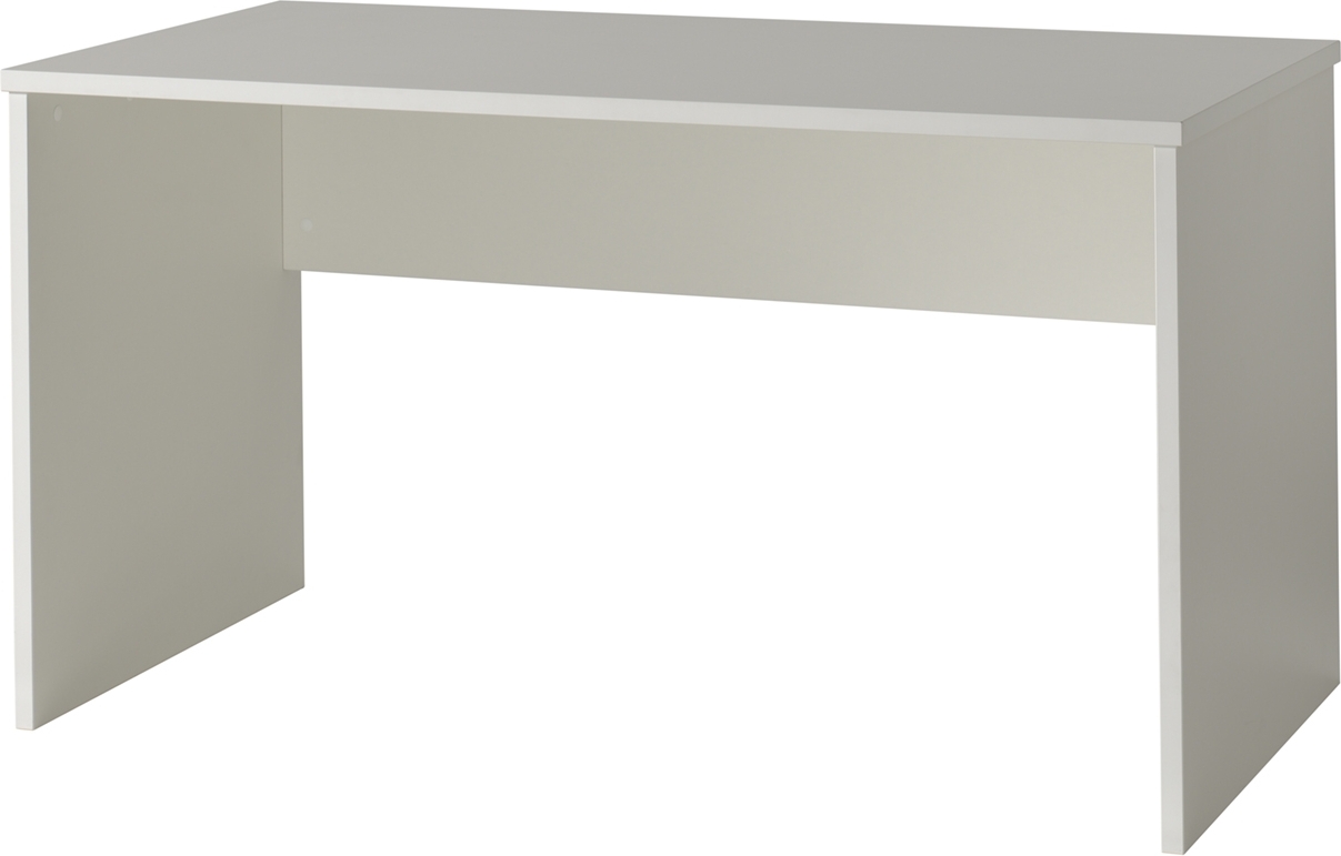 Kinderschreibtisch >LONDON< in Weiß/Buche - 140x75x65cm (BxHxT)