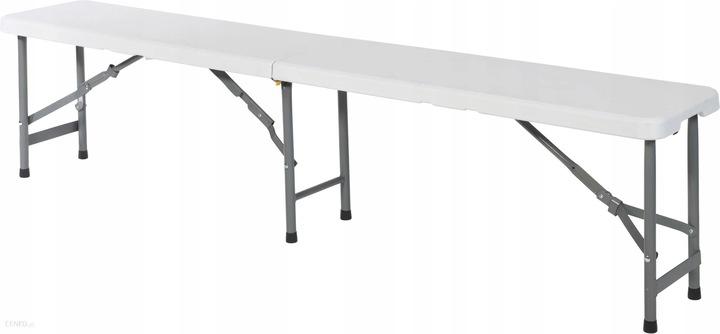 BankettMobel EU Gartenbank Für Catering Und Bankette, Klappbar, Ausziehbar, 183 X 30 Cm, Weiß 0152-ARP