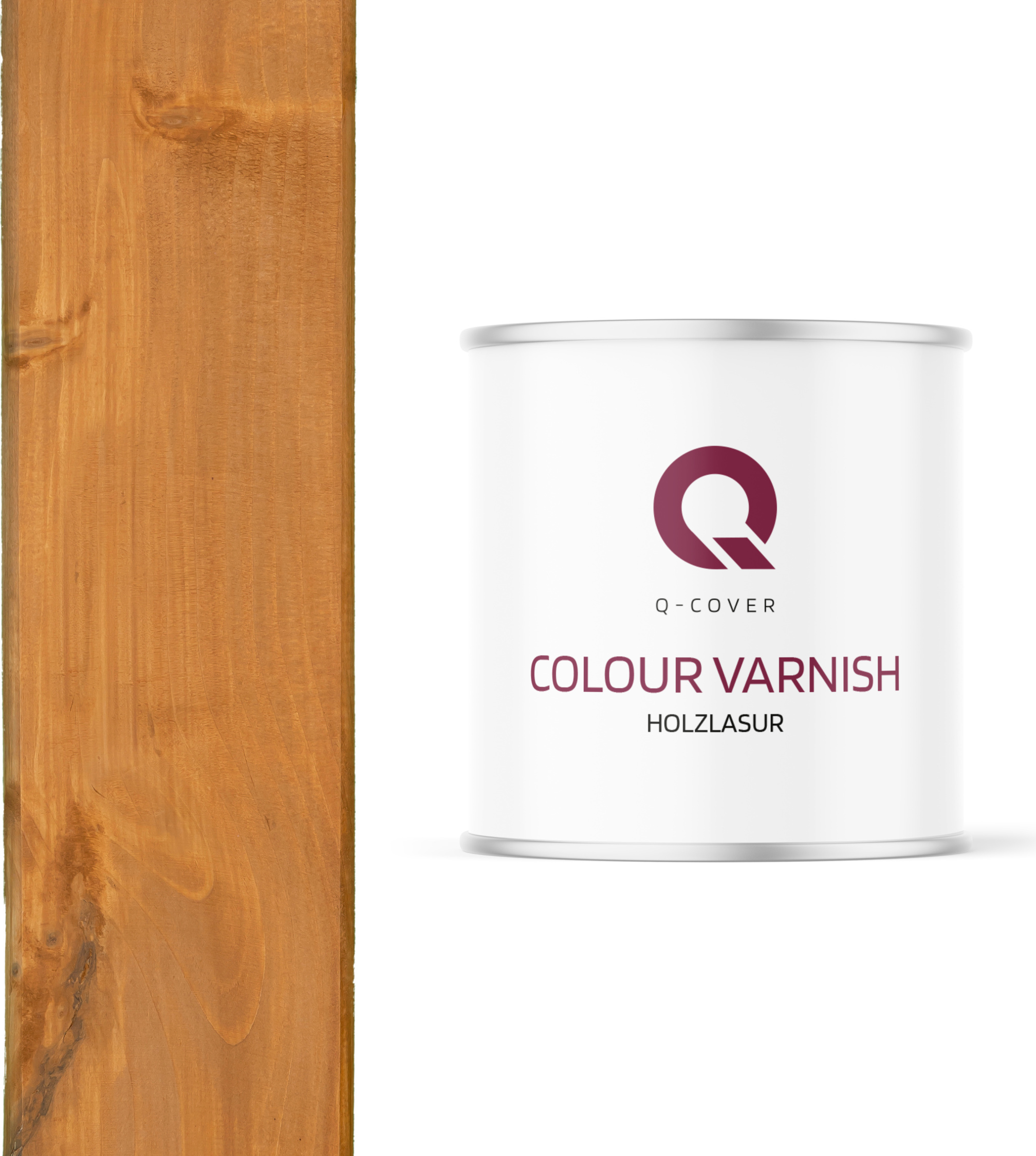 Q-Cover Holzlasur | Eiche 2,5 L Satin | Holzschutz | | Holzschutz |lasur Lasur Wasserbasierte Innen Außen Lasur Abperleffekt Lasur Für Holz