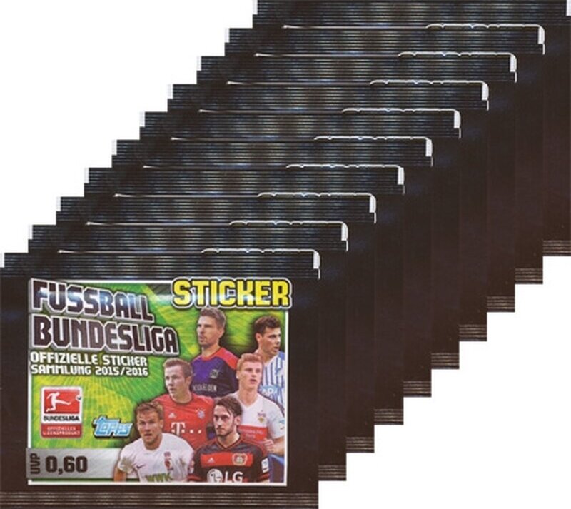 Topps Bundesliga 2015/16 - Sammelsticker - 10 Tüten