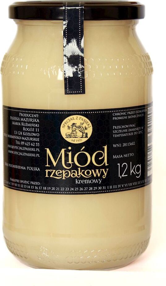 SPECJA Z PASIEKI Cremiger Rapshonig 1,2 kg SPEZIAL VON DER APIEE