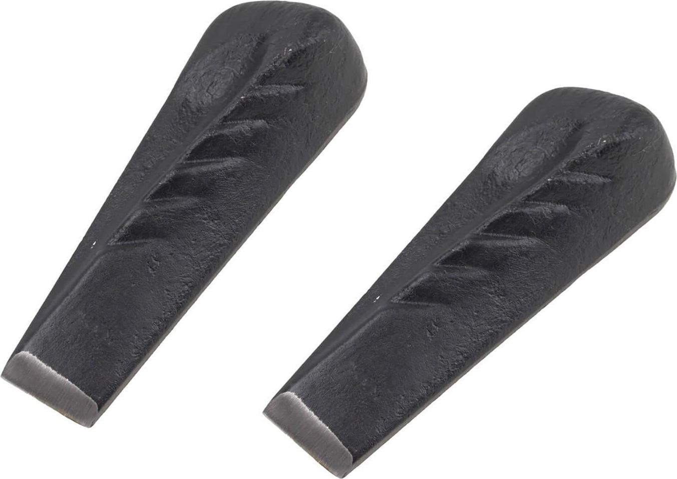 WorkPlus 2er Set Holz Spaltkeil Drehspaltkeil je 2,25kg Stahl Fällkeil Holzspaltkeil