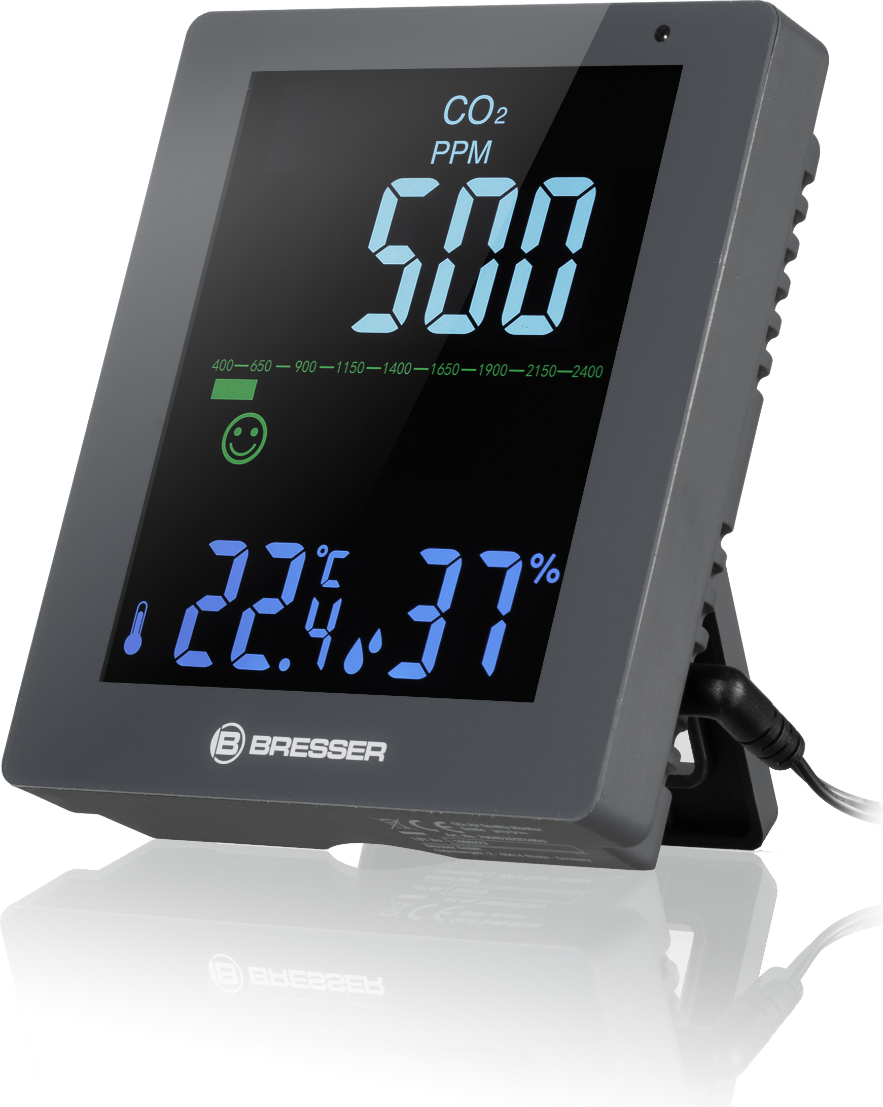 Bresser CO² Luftqualitätsmonitor grau