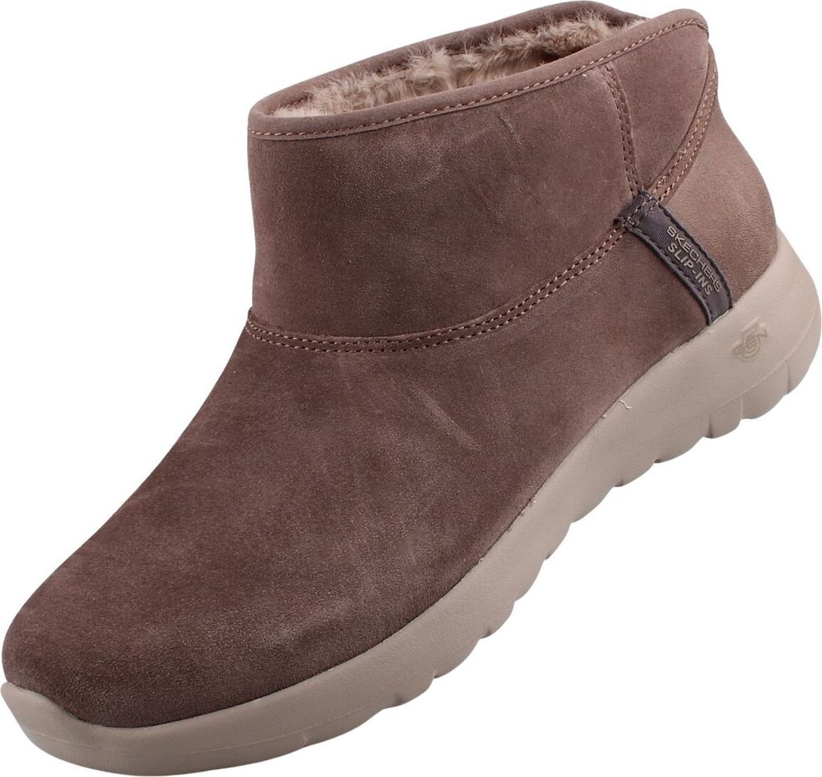 Skechers On The Go Joy Always Cozy dámske členkové topánky s podšívkou Brown