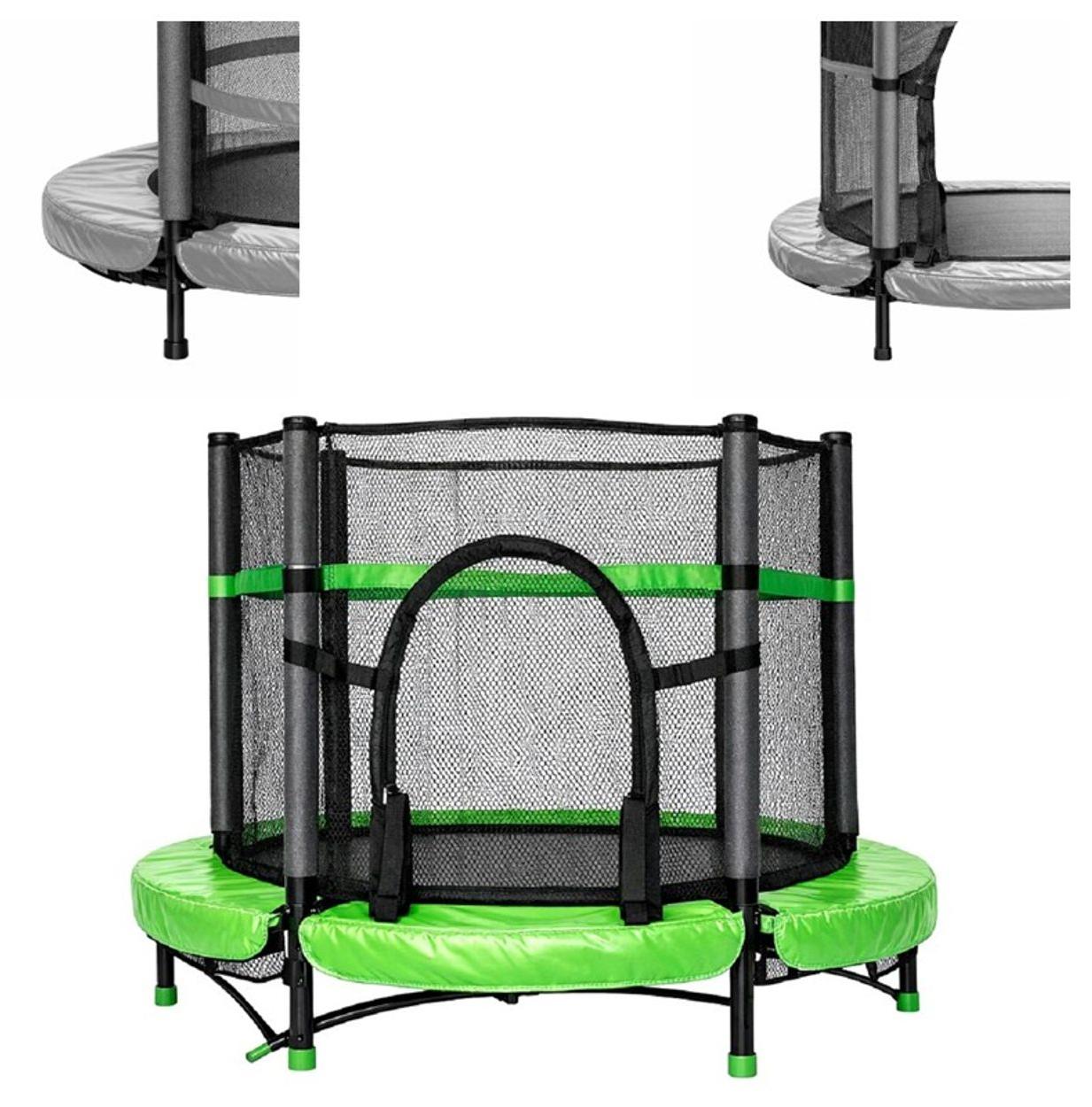 Chipolino Kindertrampolin Up und Down 140cm Sicherheitsnetz Gummibänder bis 27kg grün TRAMUD0242G