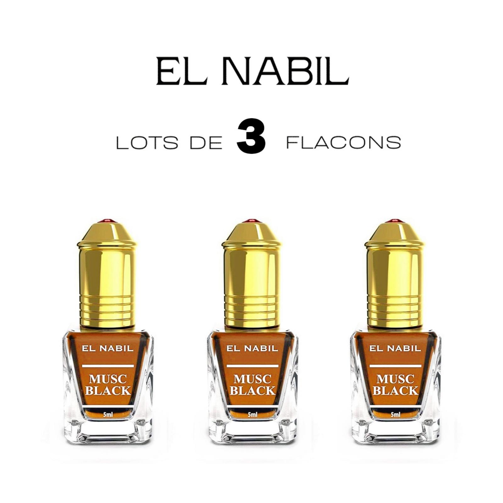 Musc Black 3x5 ml parfumový extrakt bez alkoholu -El Nabil